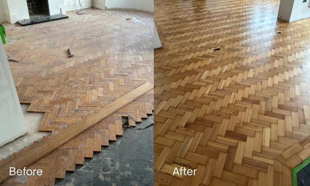 Before & After Parquet Restoration
